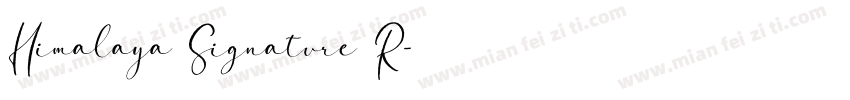 Himalaya Signature R字体转换